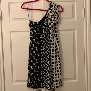 The Limited one shoulder polka dot dress
